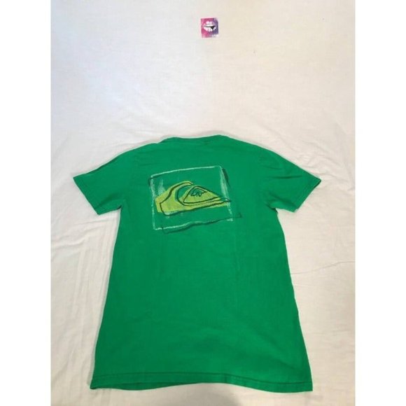 Quiksilver Graphic Shirt Mens sz Small Green Short Sleeve T-Shirt - Picture 4 of 5